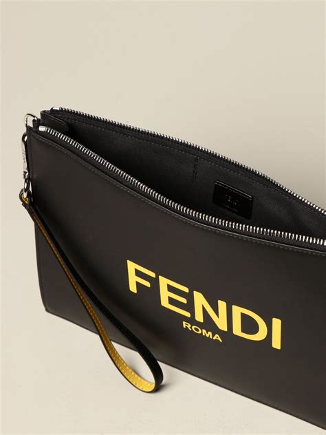 fendi men clutch|Fendi clutch wallet.